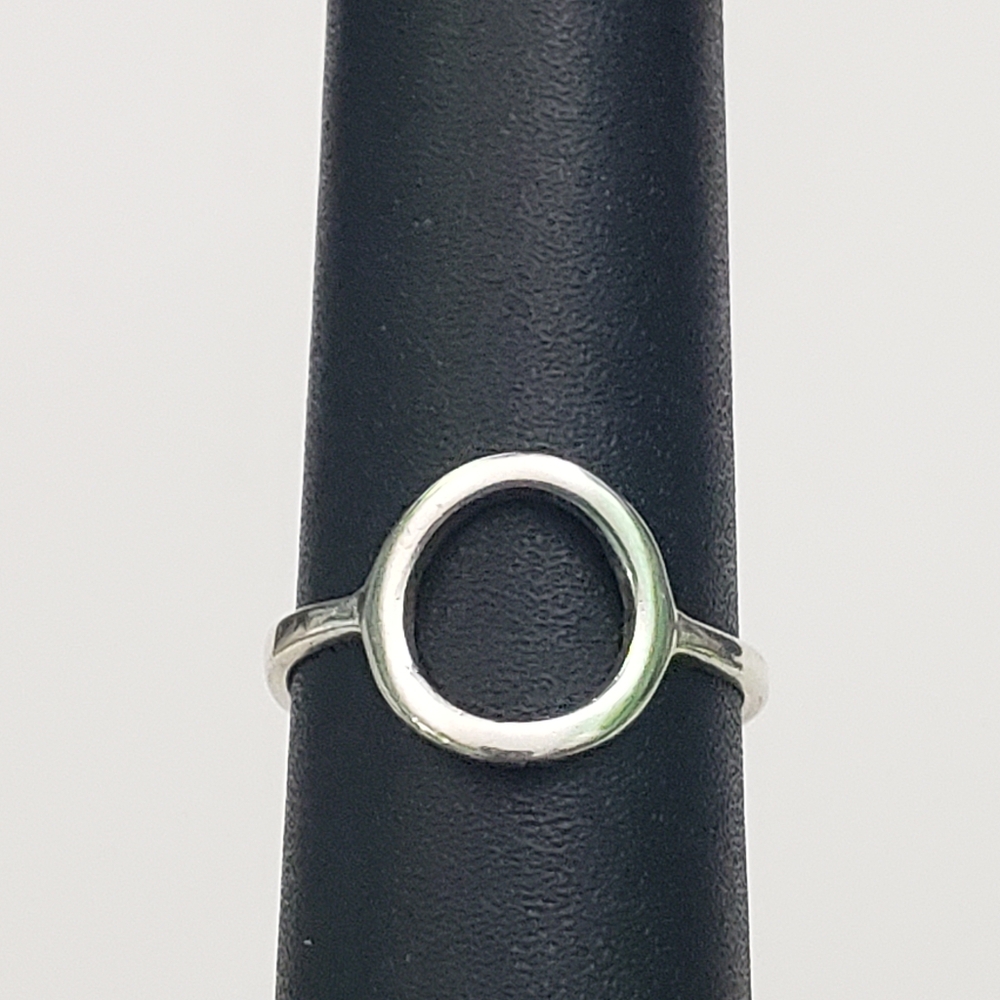 Sterling Silver Circle Karma Ring Sz 10